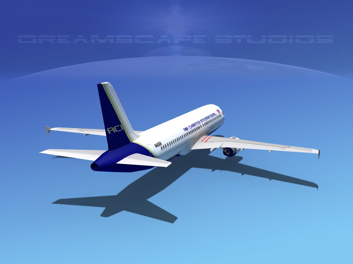 Airbus A320 LP Air Charter Intl 1 Low-poly 3D model_10