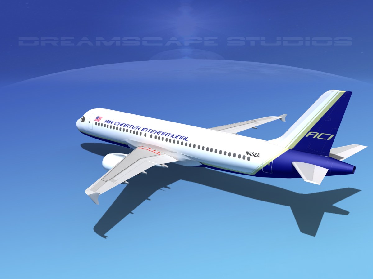 Airbus A320 LP Air Charter Intl 1 Low-poly 3D model_12