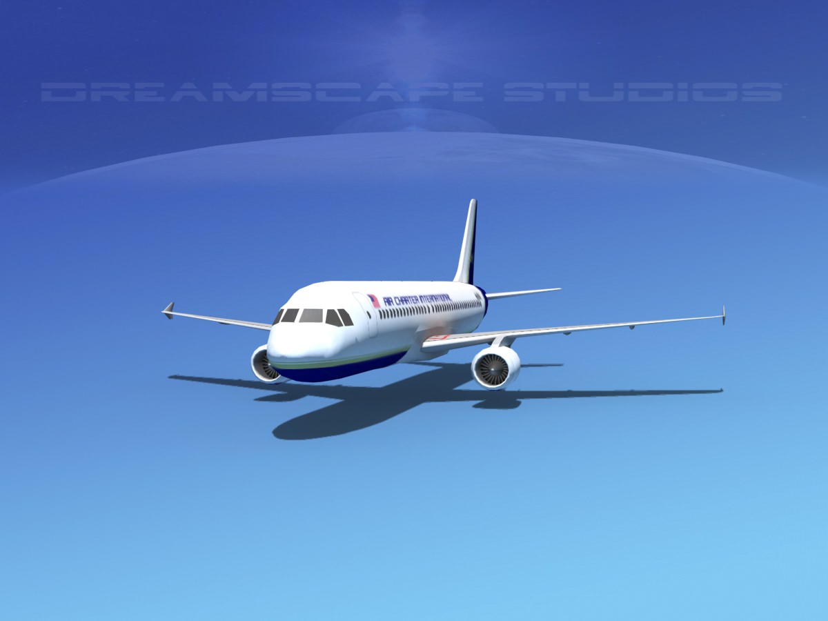 Airbus A320 LP Air Charter Intl 1 Low-poly 3D model_5