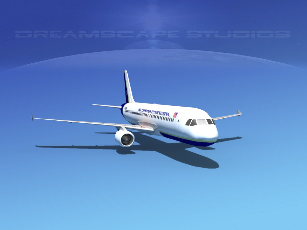 Airbus A320 LP Air Charter Intl 1 Low-poly 3D model_6