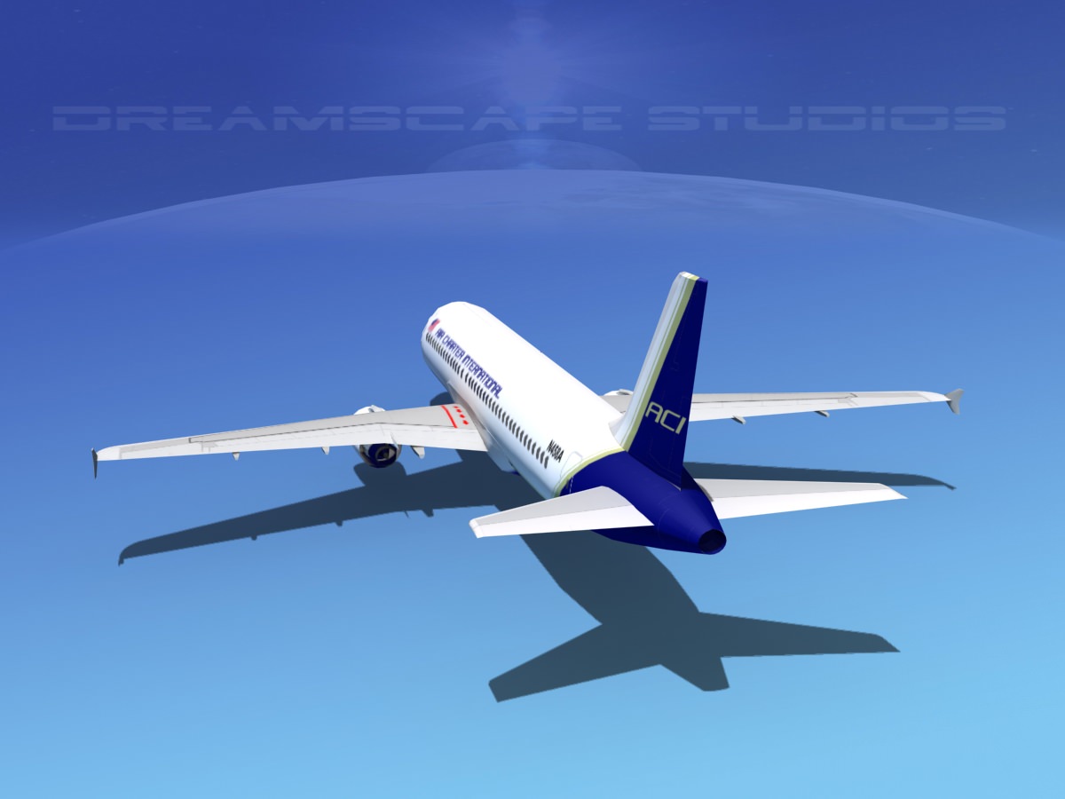 Airbus A320 LP Air Charter Intl 1 Low-poly 3D model_11