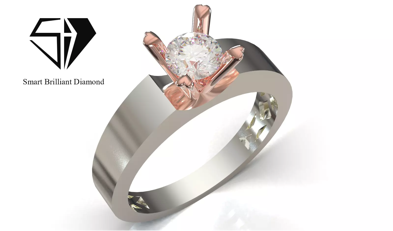 Heart Solitaire Ring Ready to Manufacture CAD File sr0145 3D print model