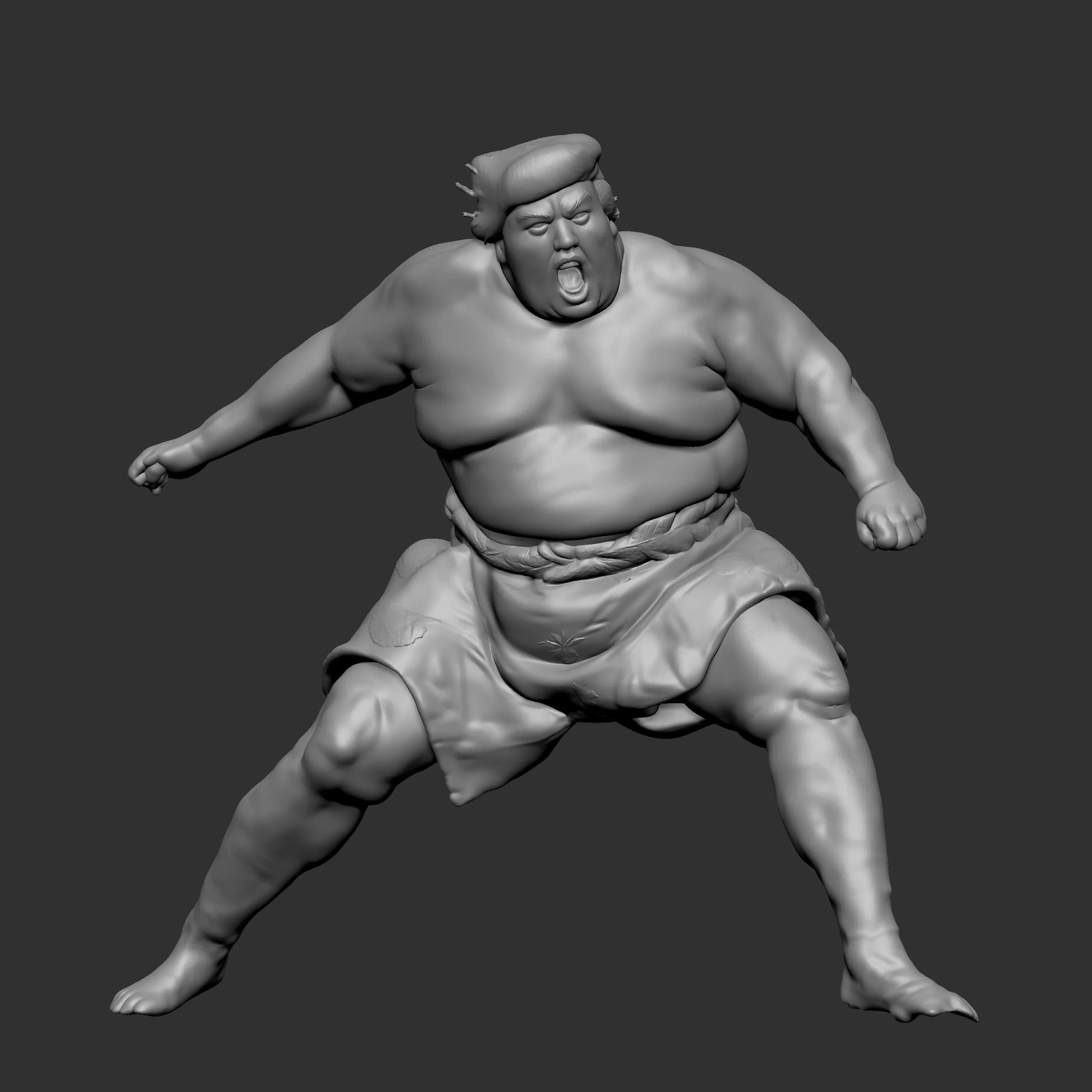 sumo wrestler 3D print model