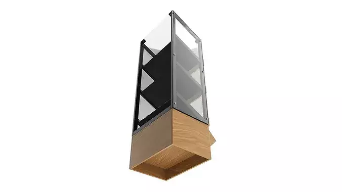 Bakery stand for salty pastries empty 3D model 5