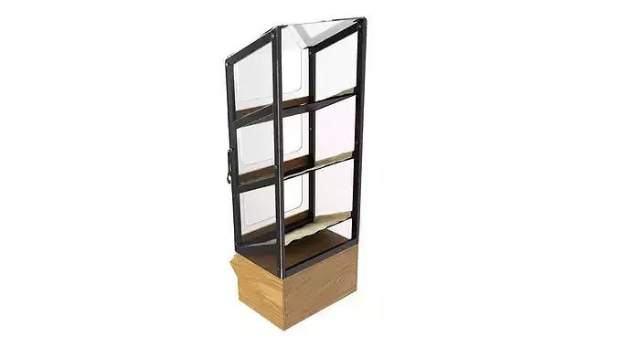 Bakery stand for salty pastries empty 3D model 4