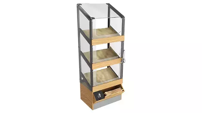 Bakery stand for salty pastries empty 3D model