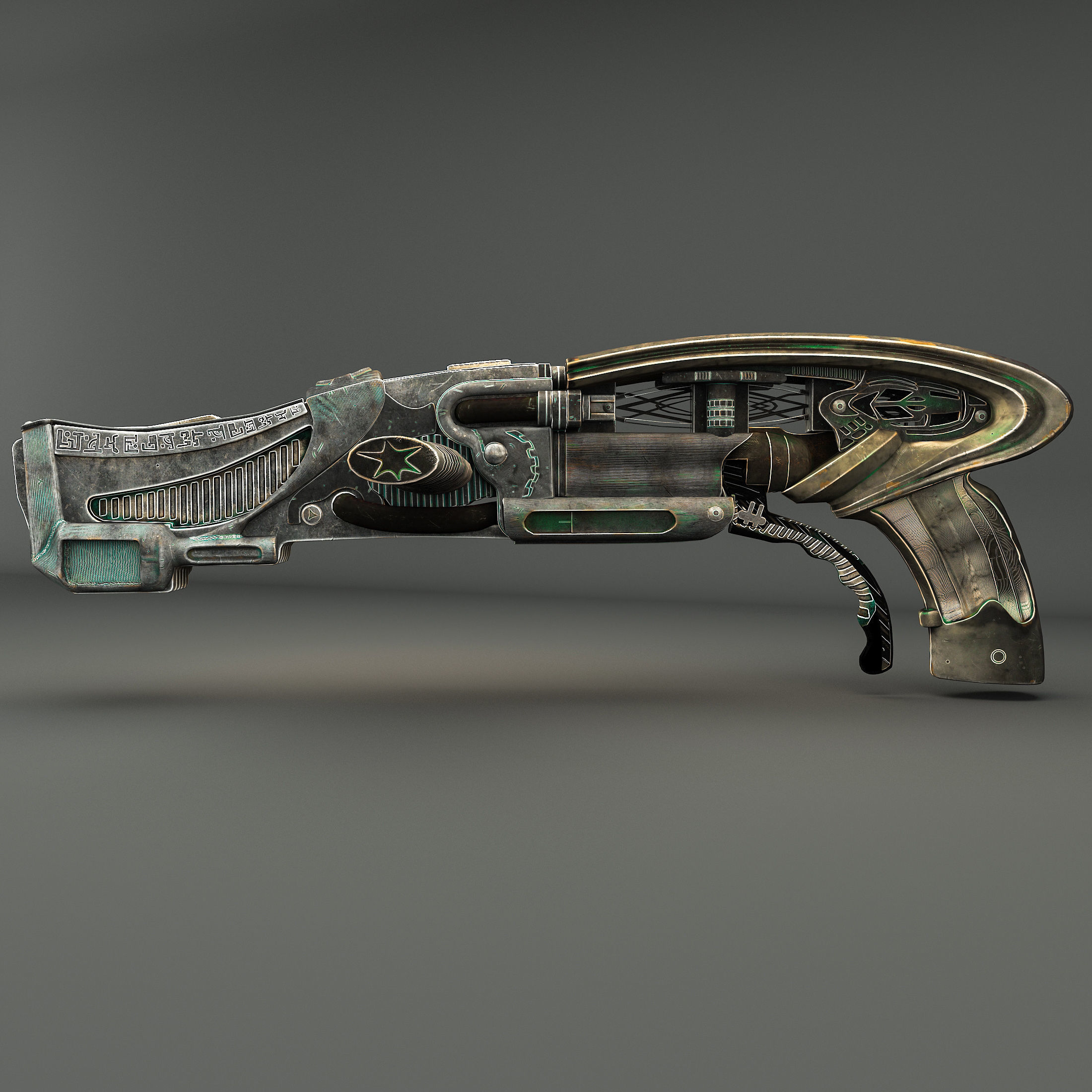 Riddicks Hero Shotgun Low-poly 3D model_3