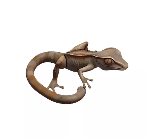 Detailed Crested Gecko Lizard 3D print model