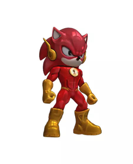 Flash Sonic Mashup Speedster Hedgehog Figure 3D print model