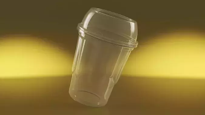 McDonalds McSundae Plastic Dessert Cup 3D model 5
