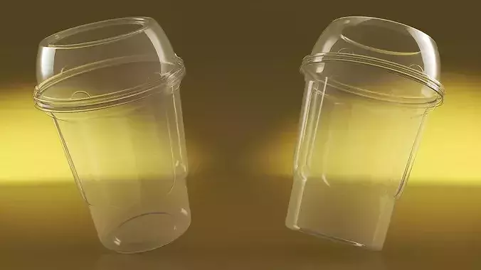 McDonalds McSundae Plastic Dessert Cup 3D model 4