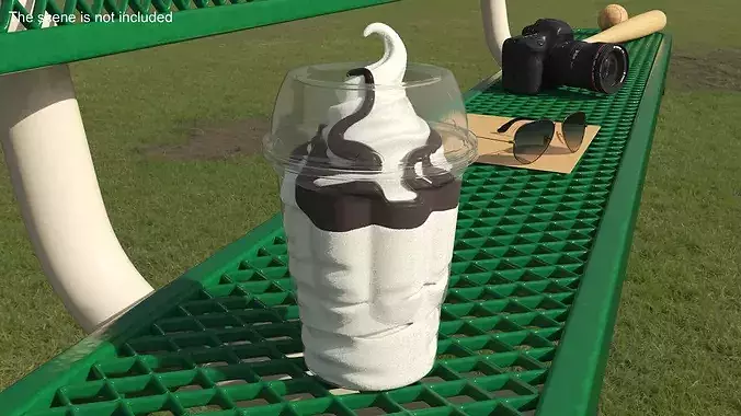 McDonalds McSundae Plastic Dessert Cup 3D model 3