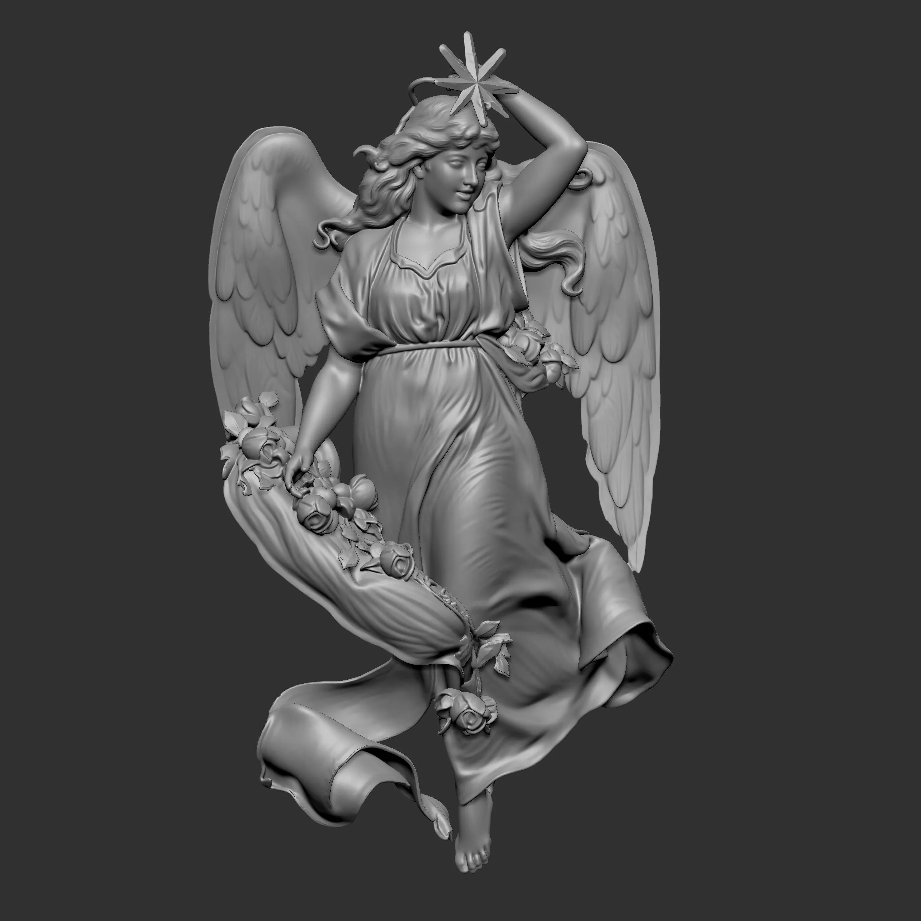 Angel statue 3D print model