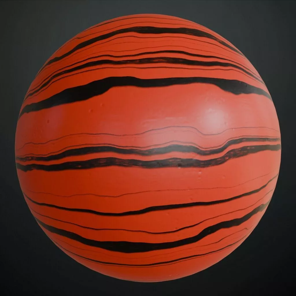 Red Candy Glossy Hard Wrapper Material PBR Seamless Texture