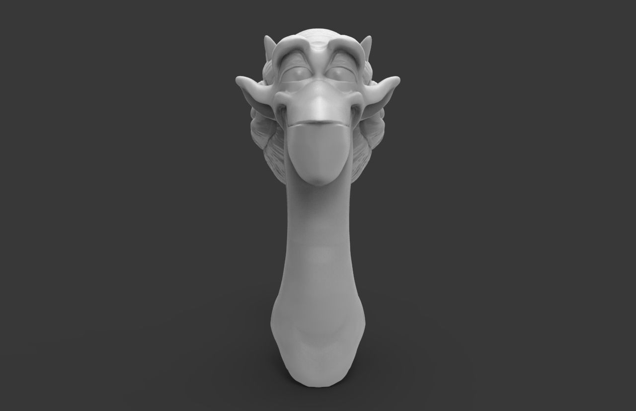 Creature Bust 2 3D model_3