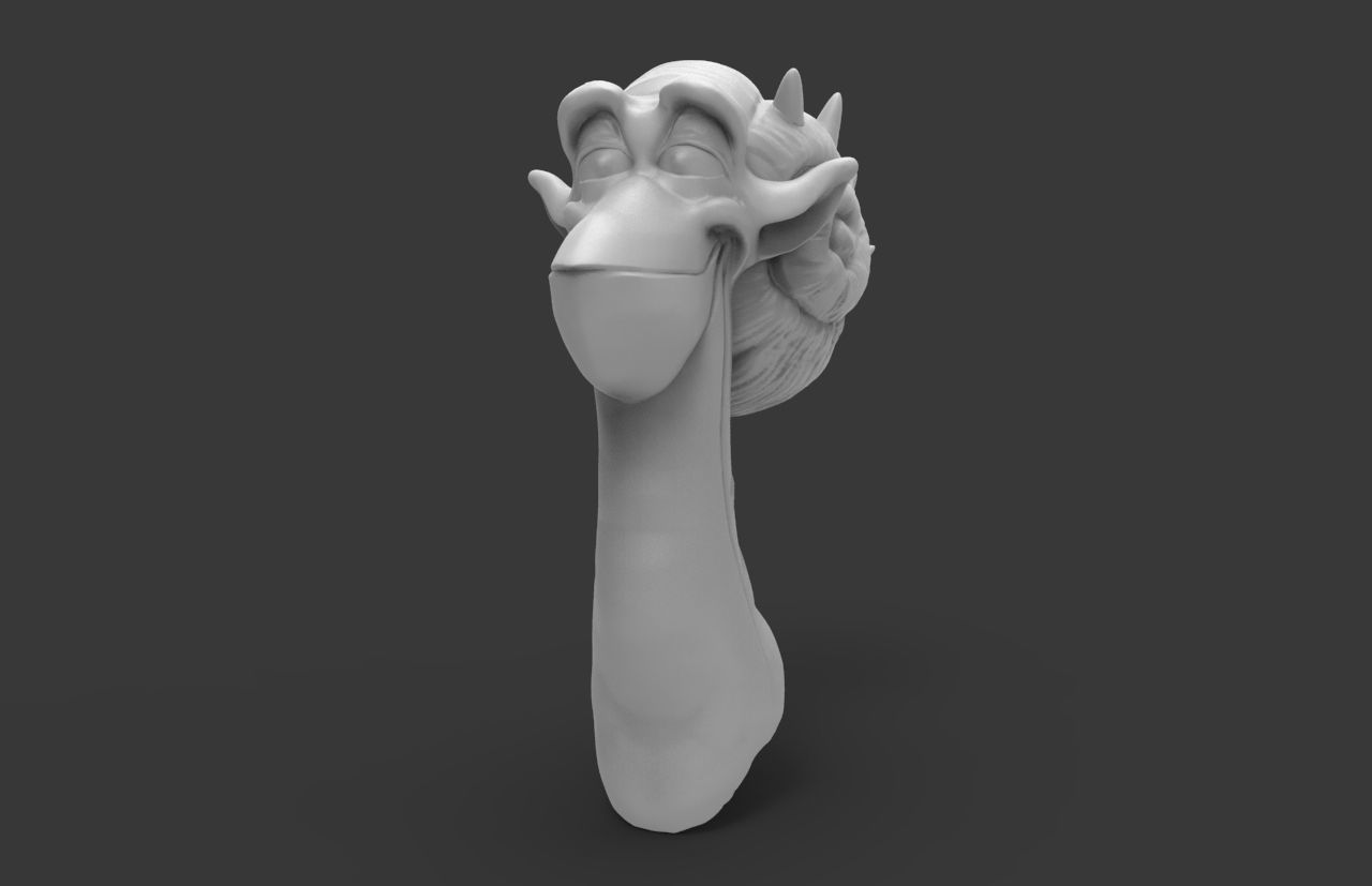 Creature Bust 2 3D model_2