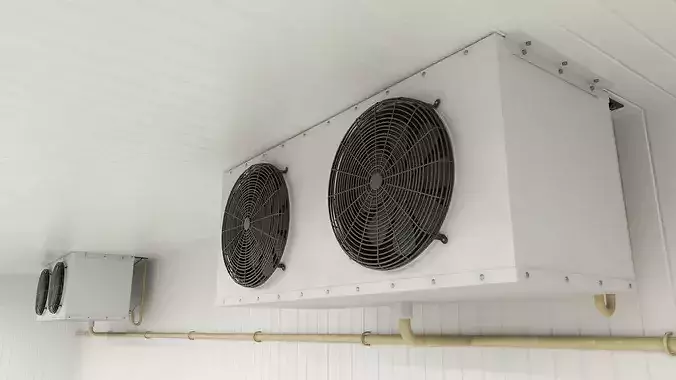 Industrial Chilled Storage Chamber 3D model 7