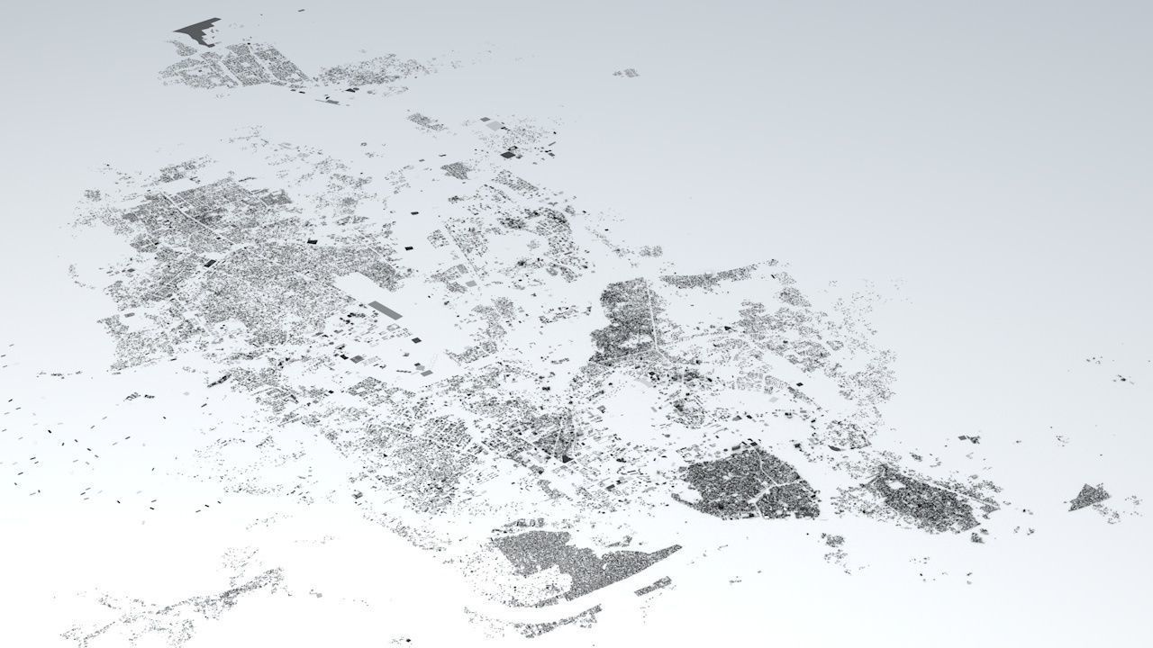 Dhaka Streets and Buildings 3D model_2