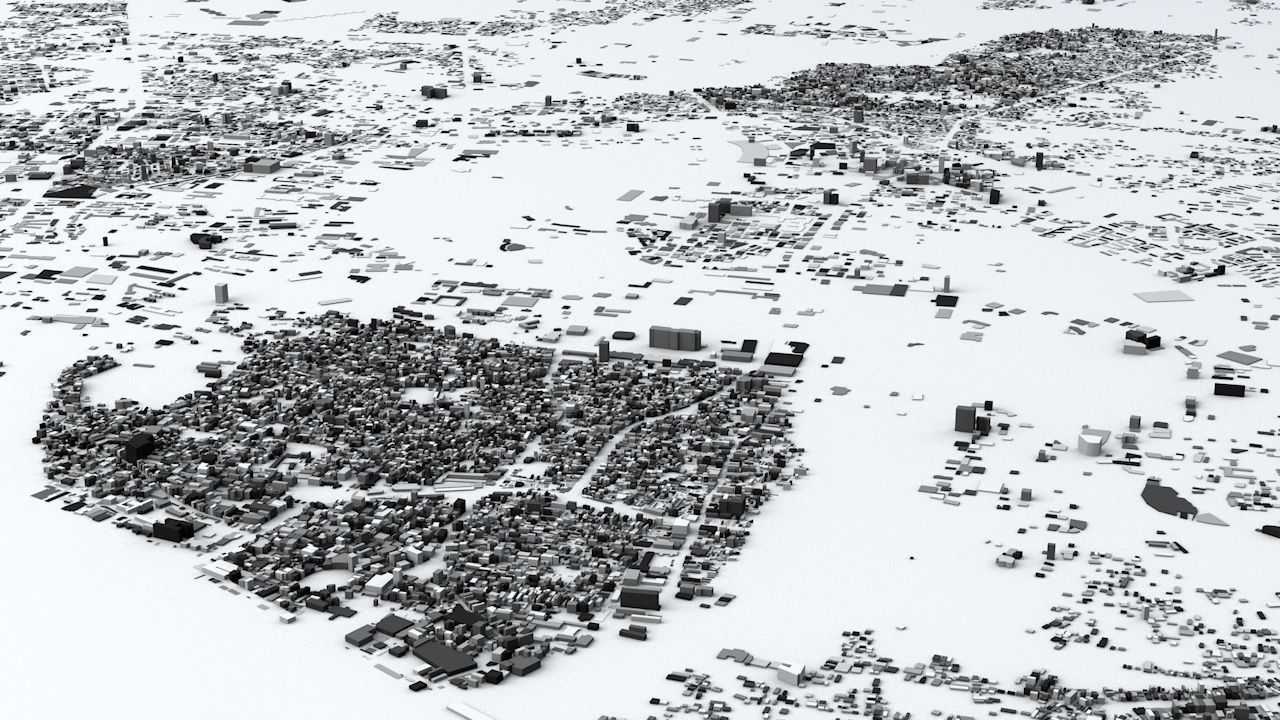 Dhaka Streets and Buildings 3D model_4