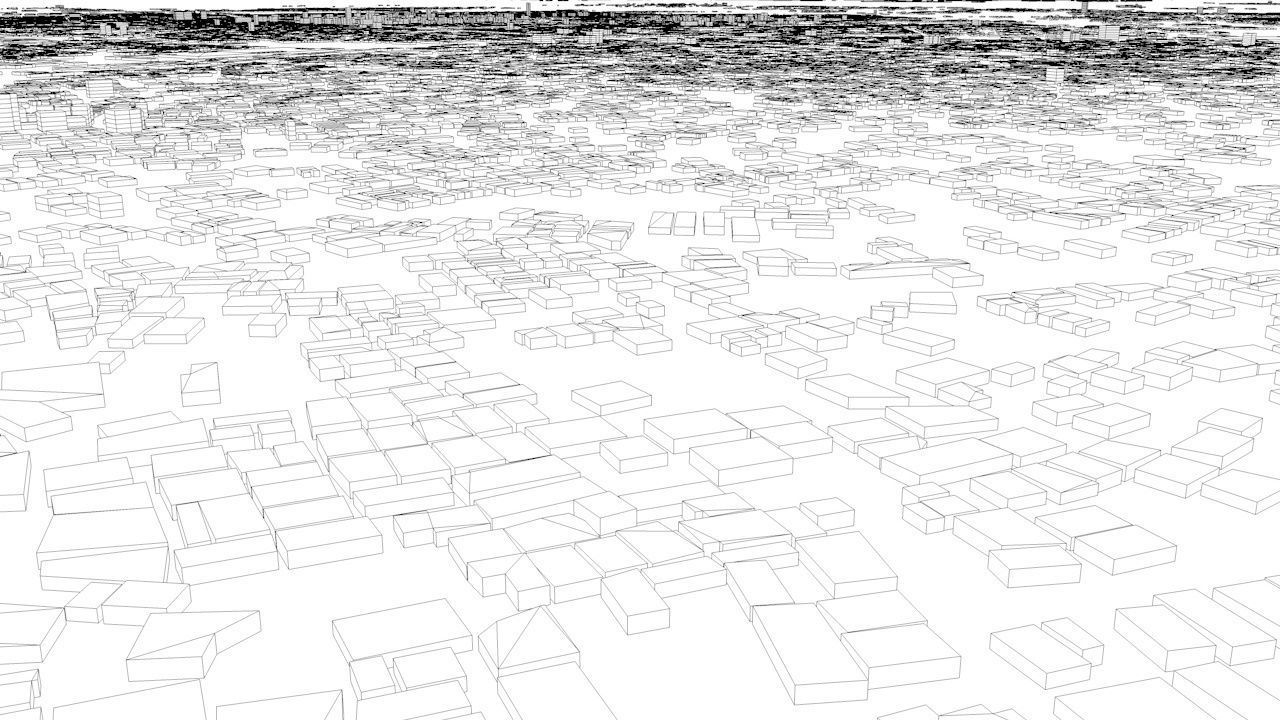 Dhaka Streets and Buildings 3D model_9