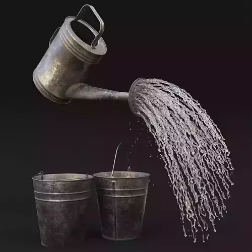 Watering can and buckets