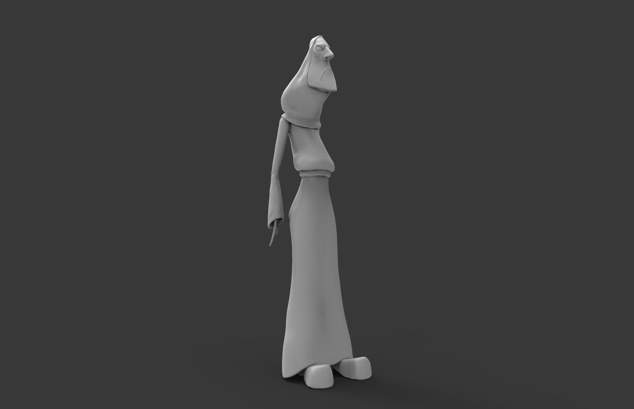 Agnus woman in dress Free 3D model_1