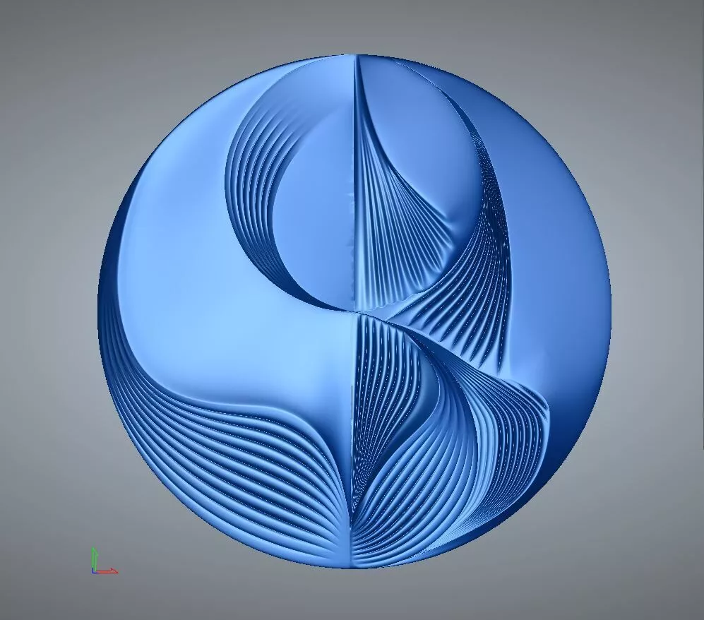 Modern Abstract Circular Panel - ArtCAM CNC RLF 3D Free 3D model