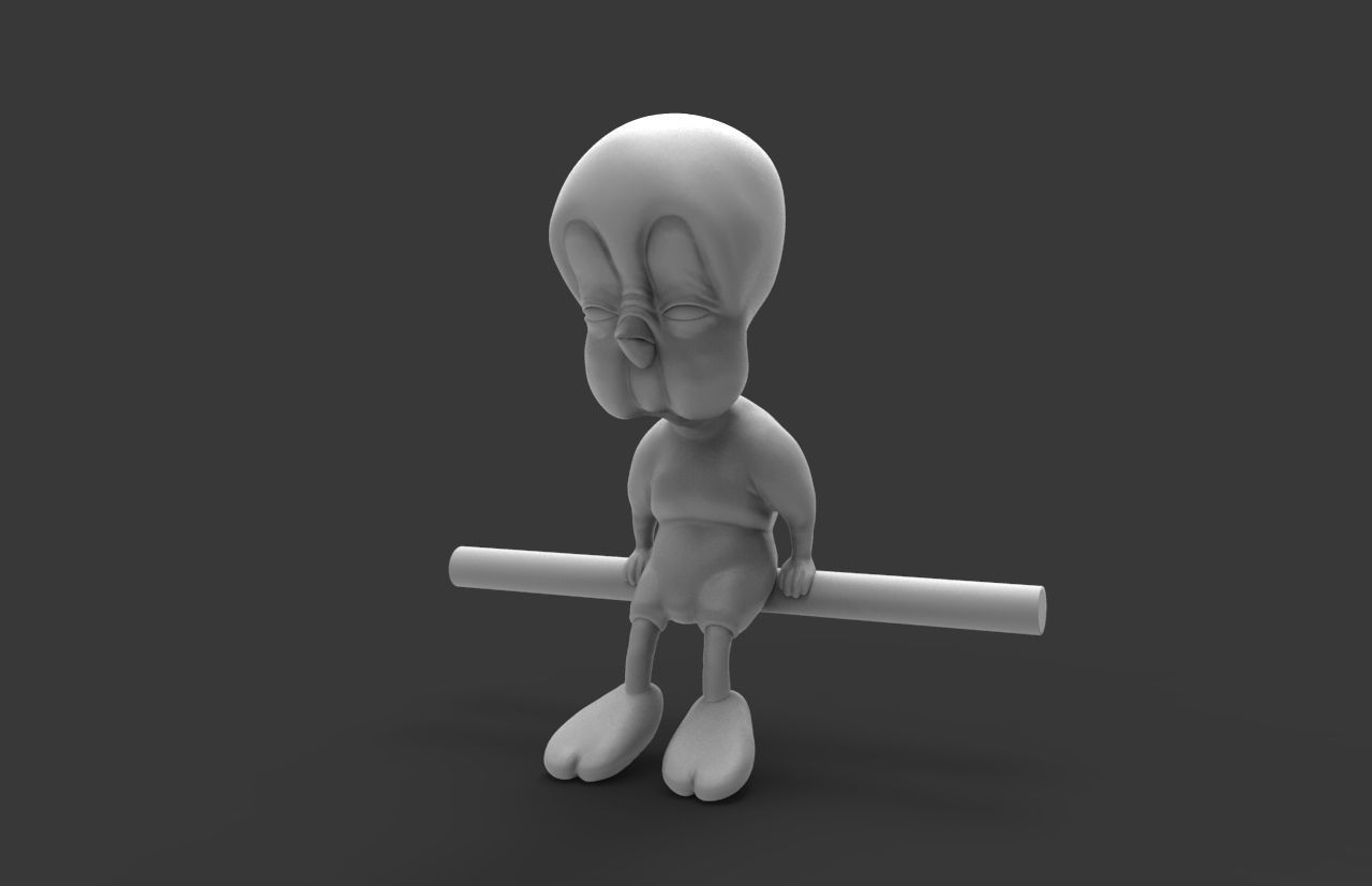 Old Tweety 3D model_1