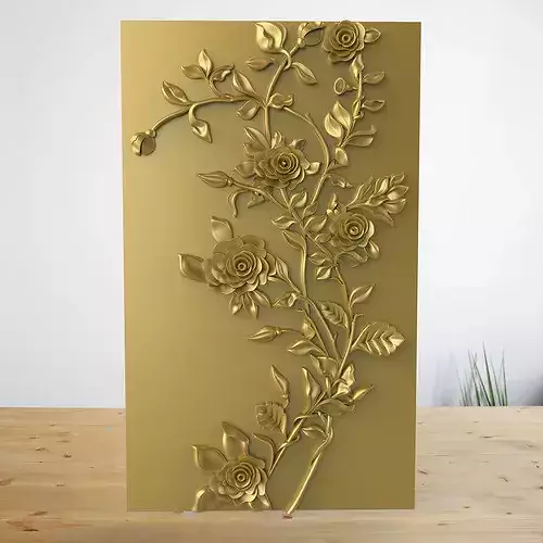 Classic French Rococo Panel Relief - ArtCAM CNC RLF 3D