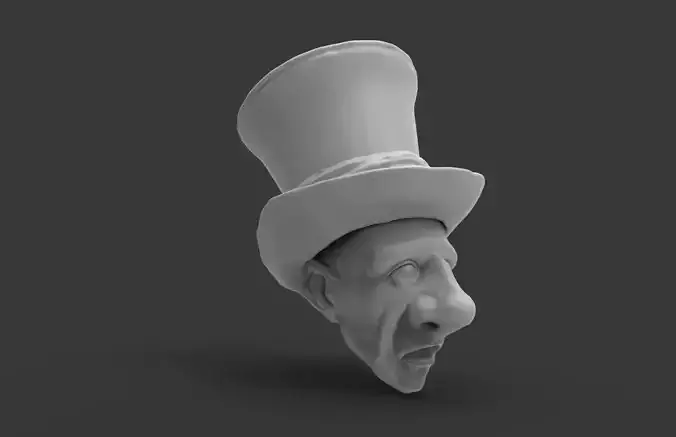 The Hatter head with top hat