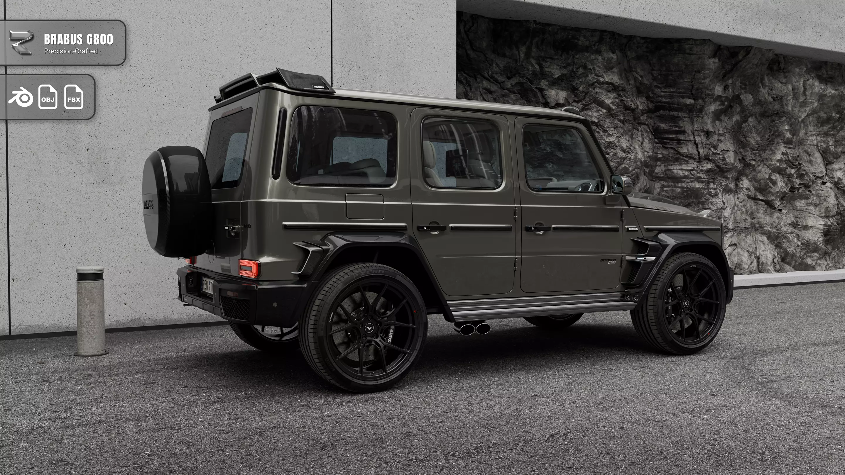 Brabus G800 High Quality 3D Model Project File 3D model
