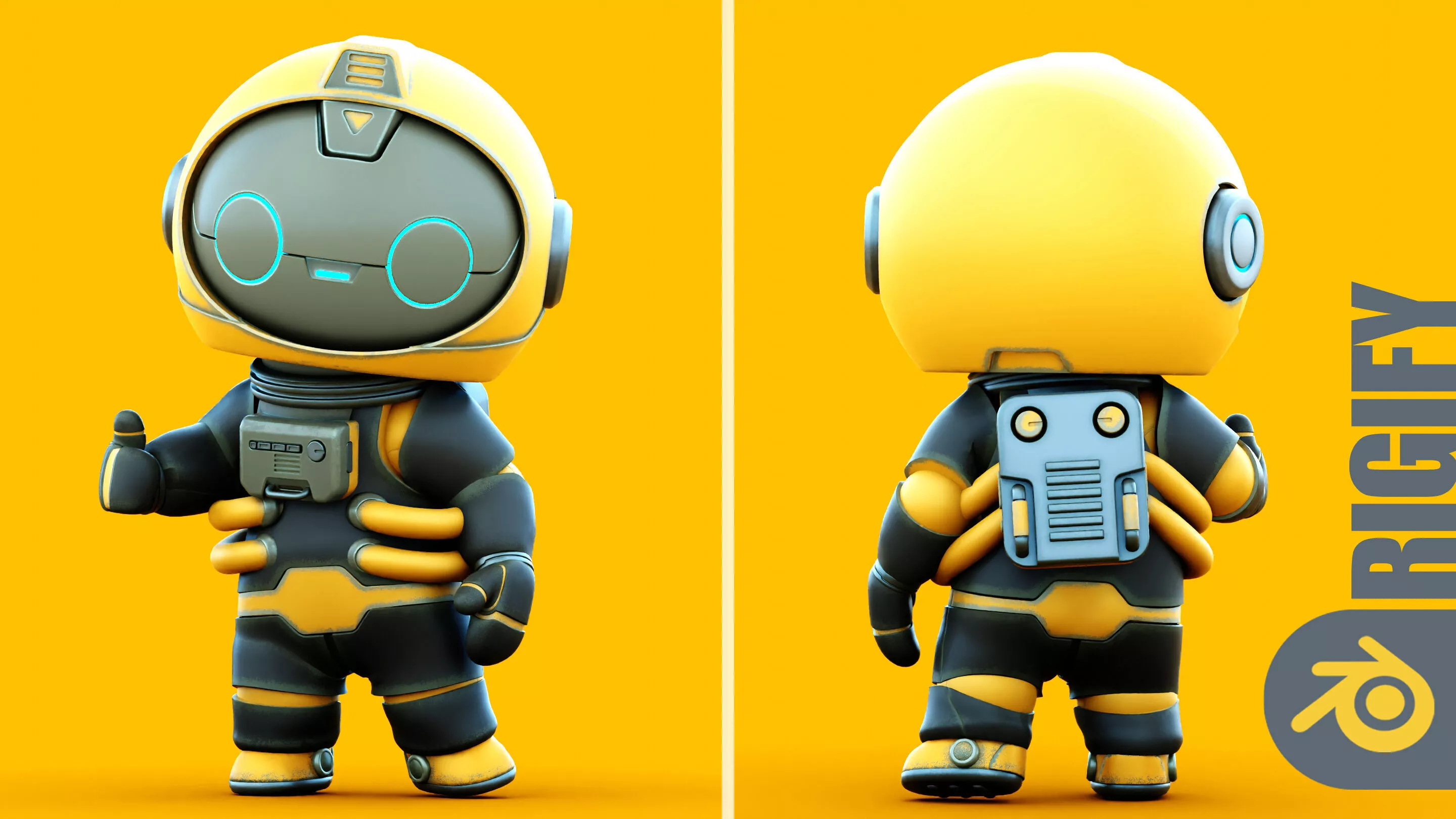 SPACE MAN-04 RIGGED 3D model