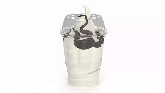 McDonalds McSundae Ice Cream with Chocolate Topping 3D model