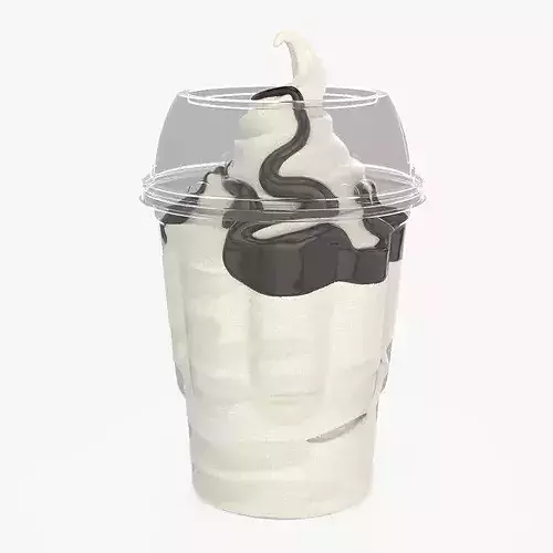 McDonalds McSundae Ice Cream with Chocolate Topping 3D model 7