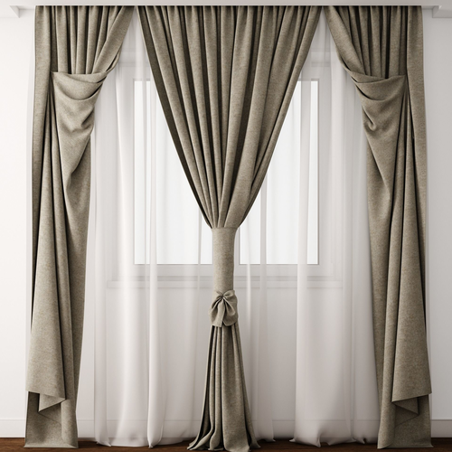 Curtain curtains 3D model