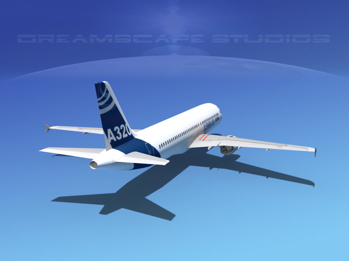 A320 LP Airbus 2 Low-poly 3D model_7
