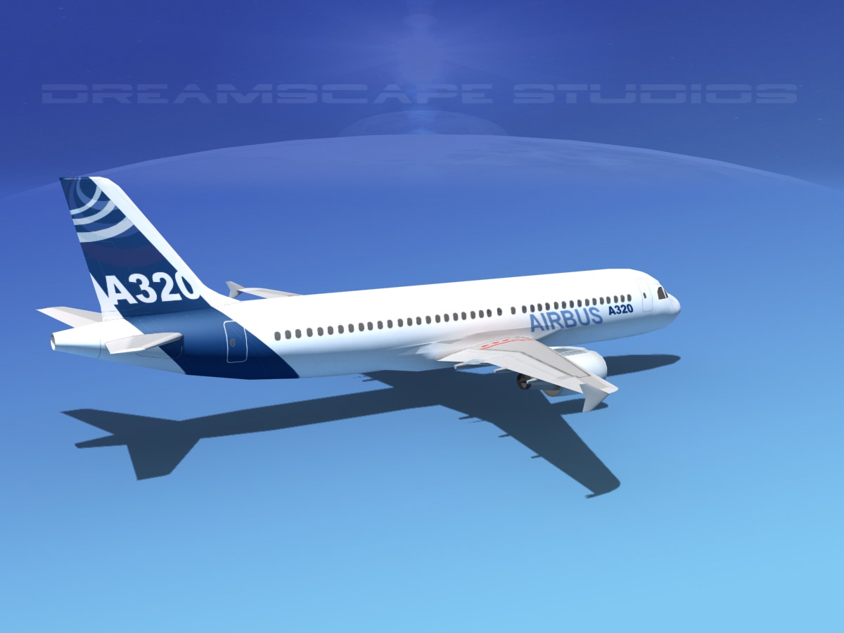 A320 LP Airbus 2 Low-poly 3D model_6