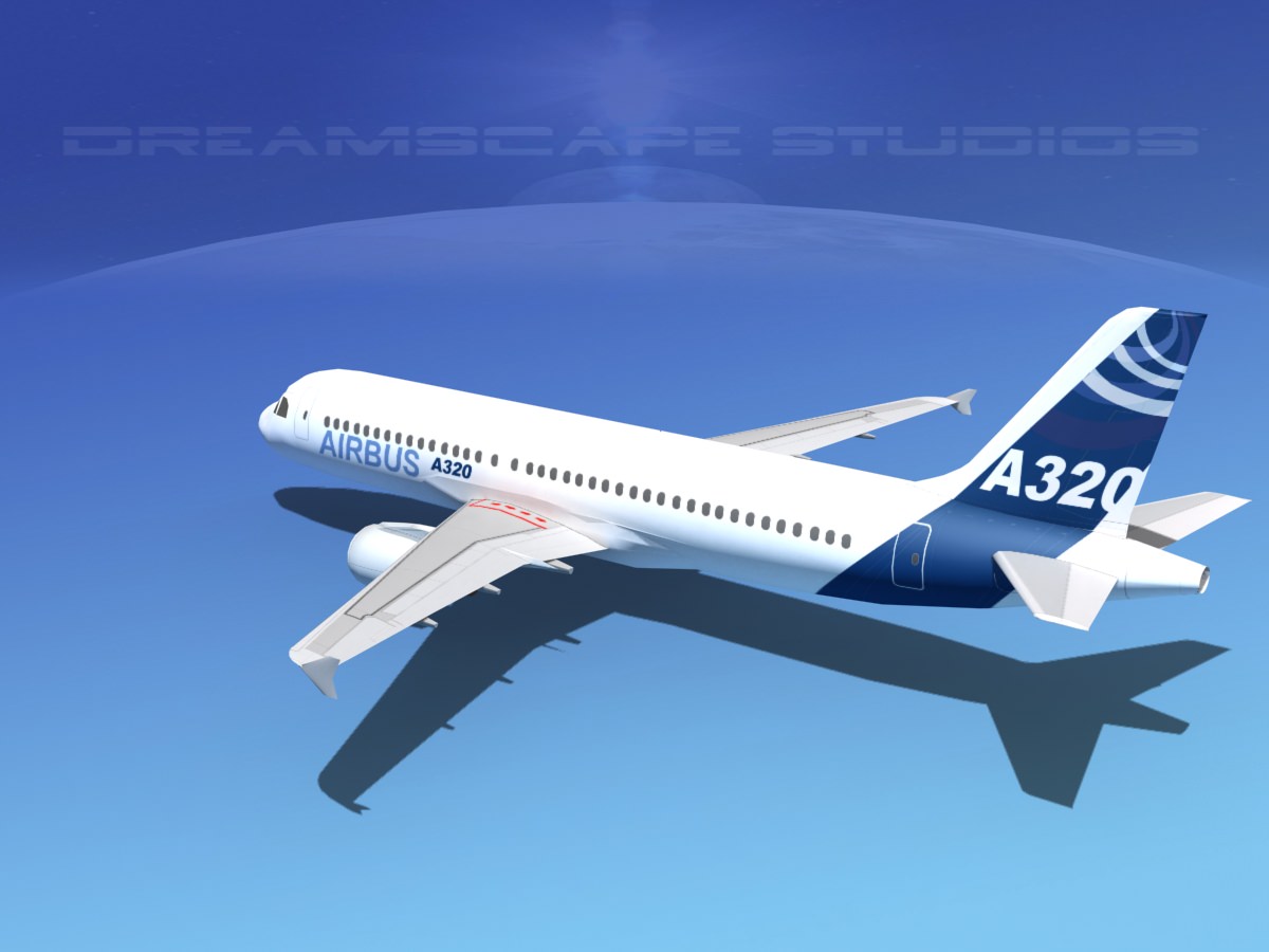 A320 LP Airbus 2 Low-poly 3D model_9