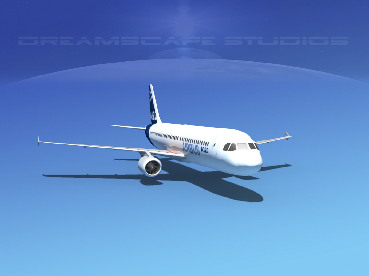 A320 LP Airbus 2 Low-poly 3D model_3