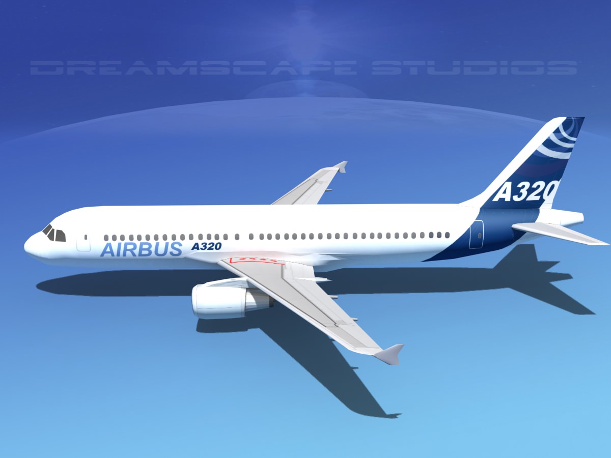 A320 LP Airbus 2 Low-poly 3D model_10
