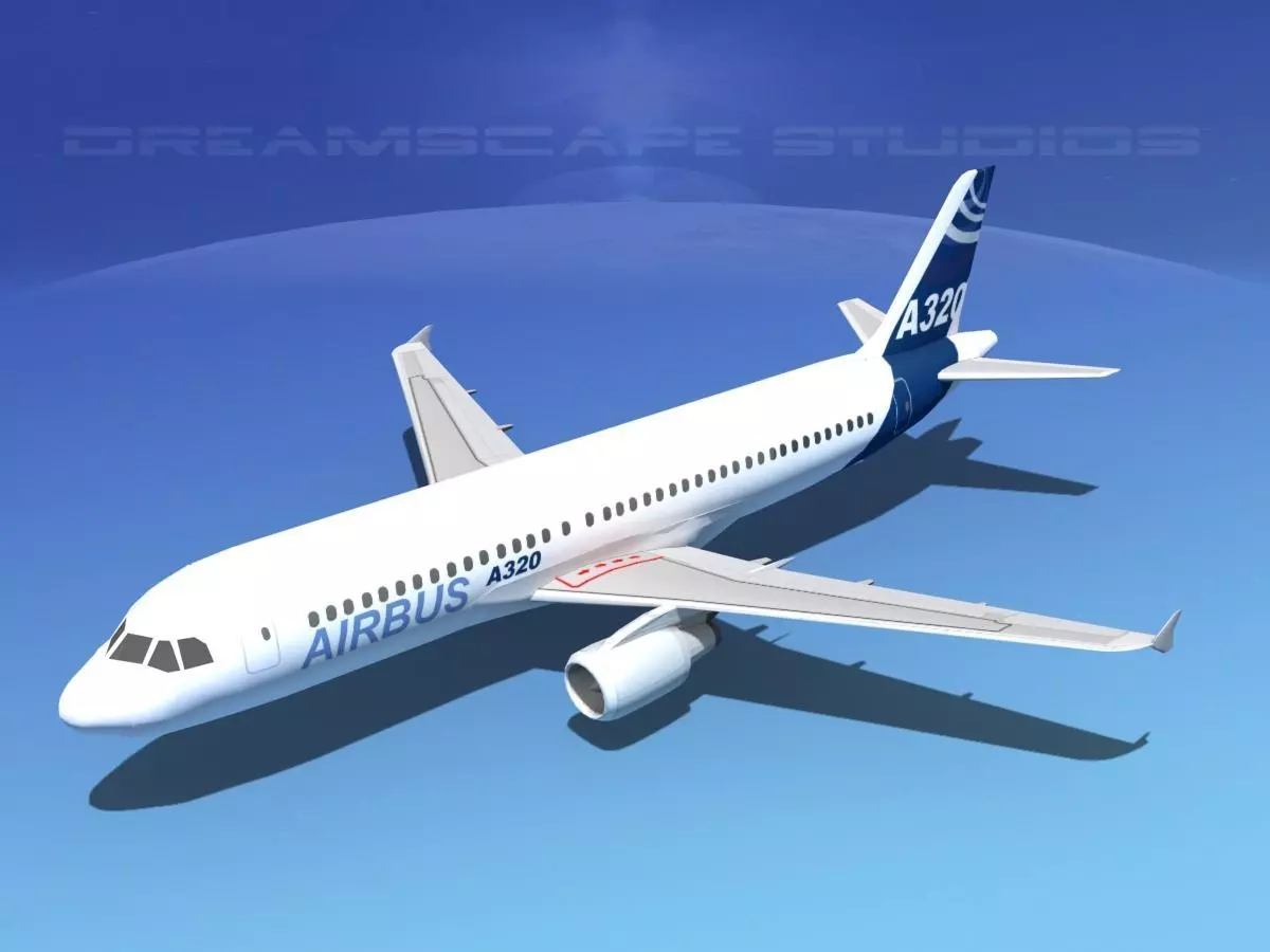 A320 LP Airbus 2 Low-poly 3D model_0