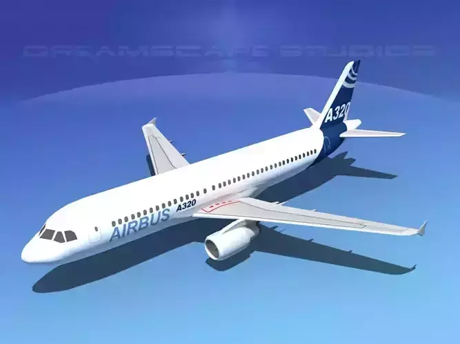 A320 LP Airbus 2 Low-poly 3D model