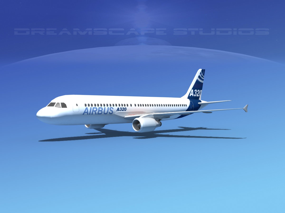 A320 LP Airbus 2 Low-poly 3D model_1