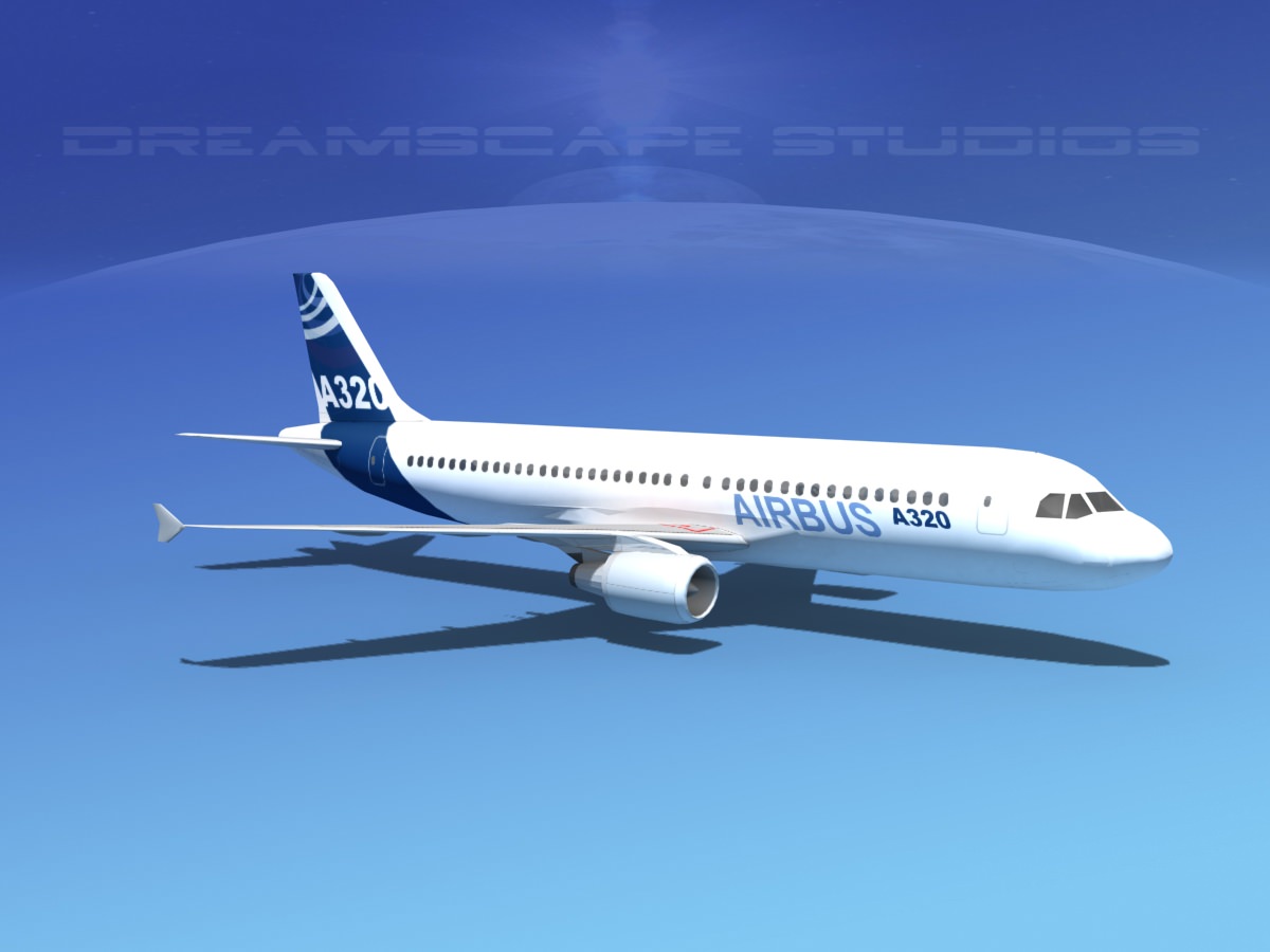 A320 LP Airbus 2 Low-poly 3D model_4