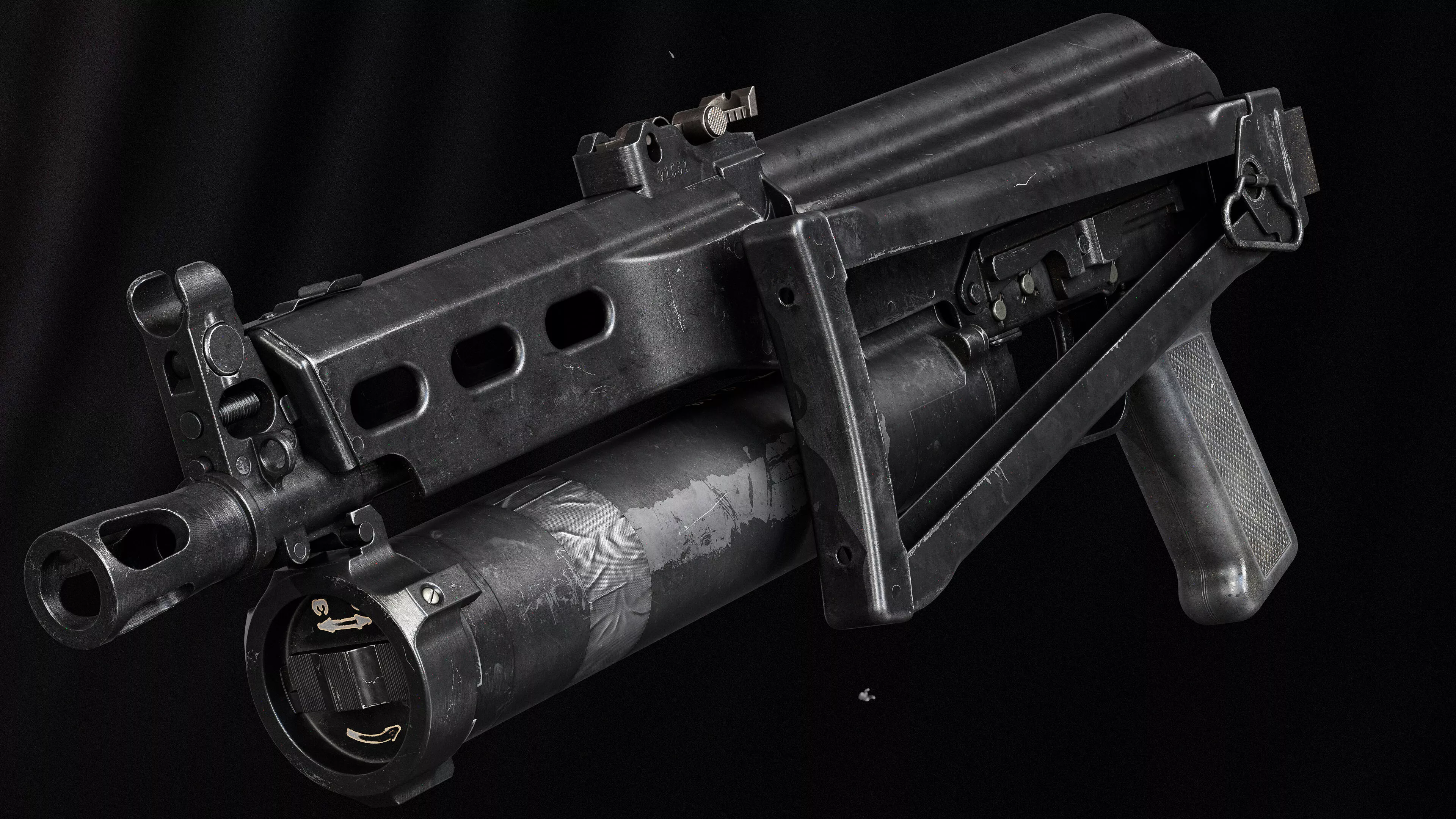 PP-19 Bizon Low-poly 3D model