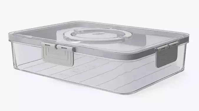 Clear Plastic Storage Container 3D model