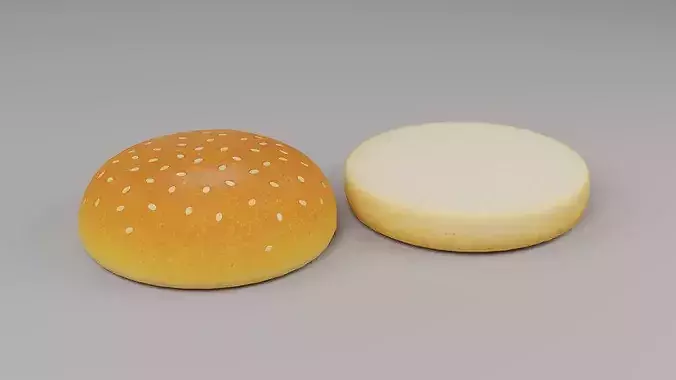 Burger Bun Bread Low-poly 3D model