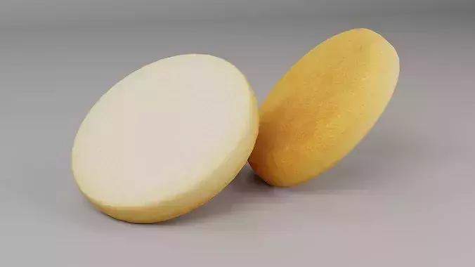 Burger Bun Bread Low-poly 3D model 4