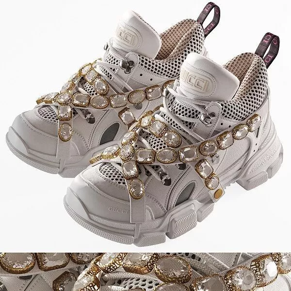 Gucci Flashtrek Sneakers Low-poly 3D model