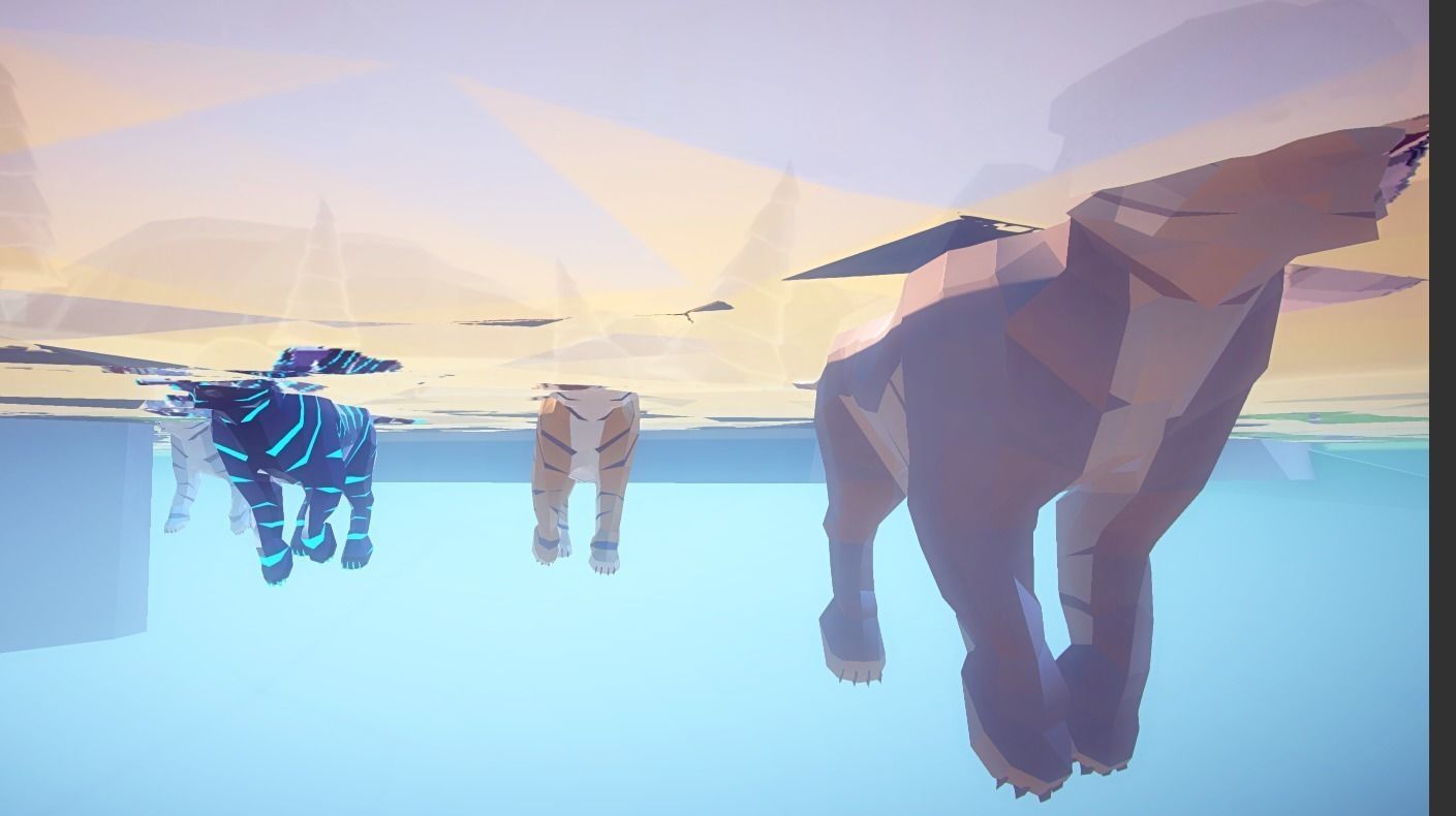 Poly Art Tiger Low-poly 3D model_6